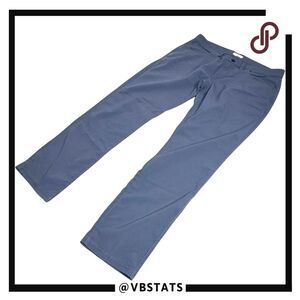 Tasc Men's Bamboo Blend Straight Leg Tailored Chino‎ Pants Charcoal Gray Size 34